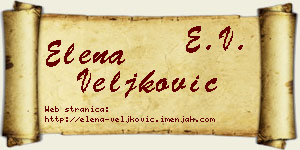 Elena Veljković vizit kartica